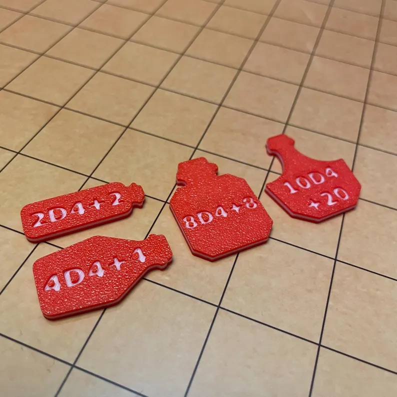 DnD Health Potion Tokens