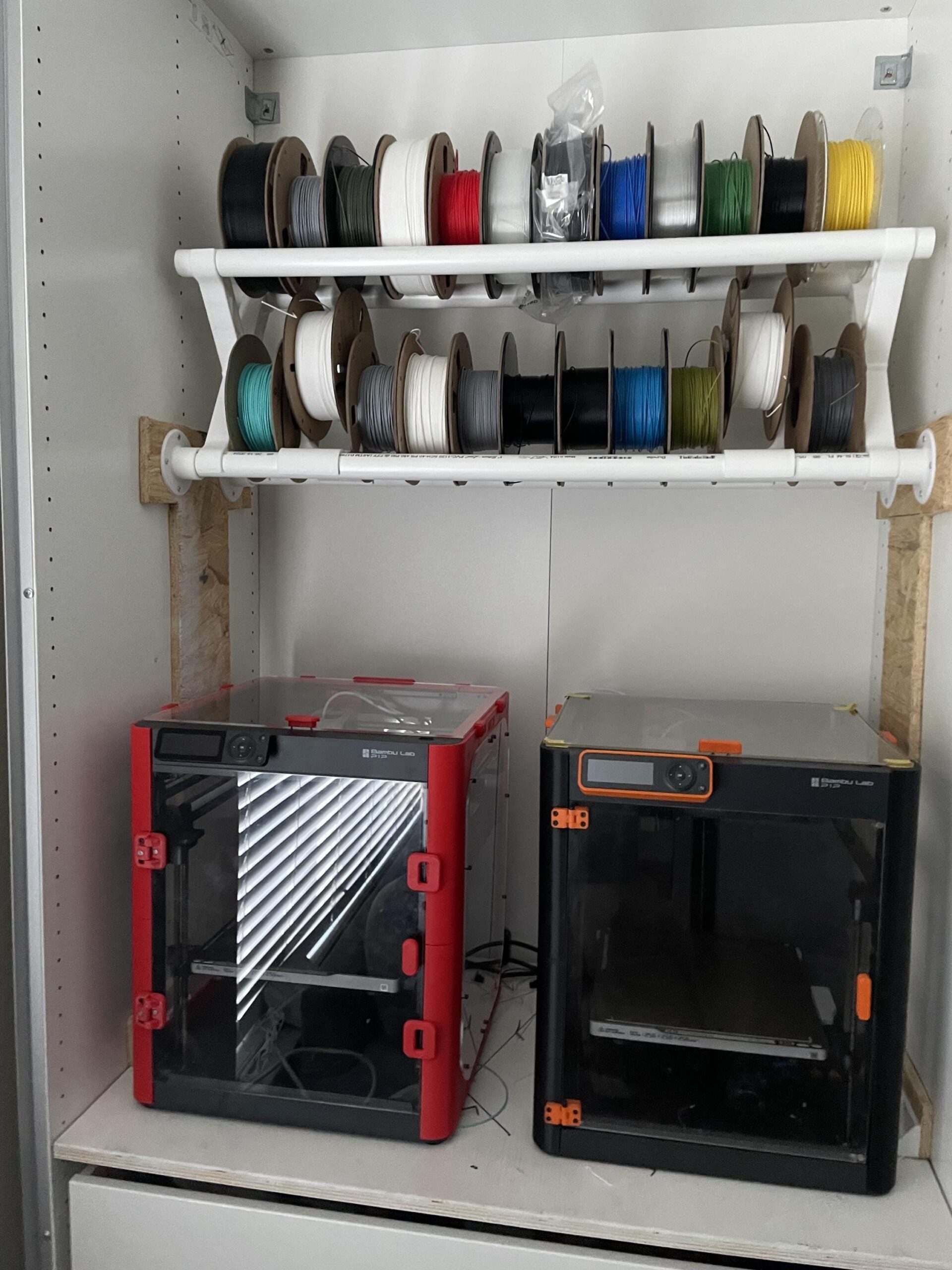 PVC Pipe 3D filament Storage and sorting rack
